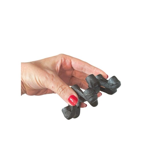 Vtg cast iron candle holder Spider Starburst Japan MCM for Taper Candles - Picture 11 of 11